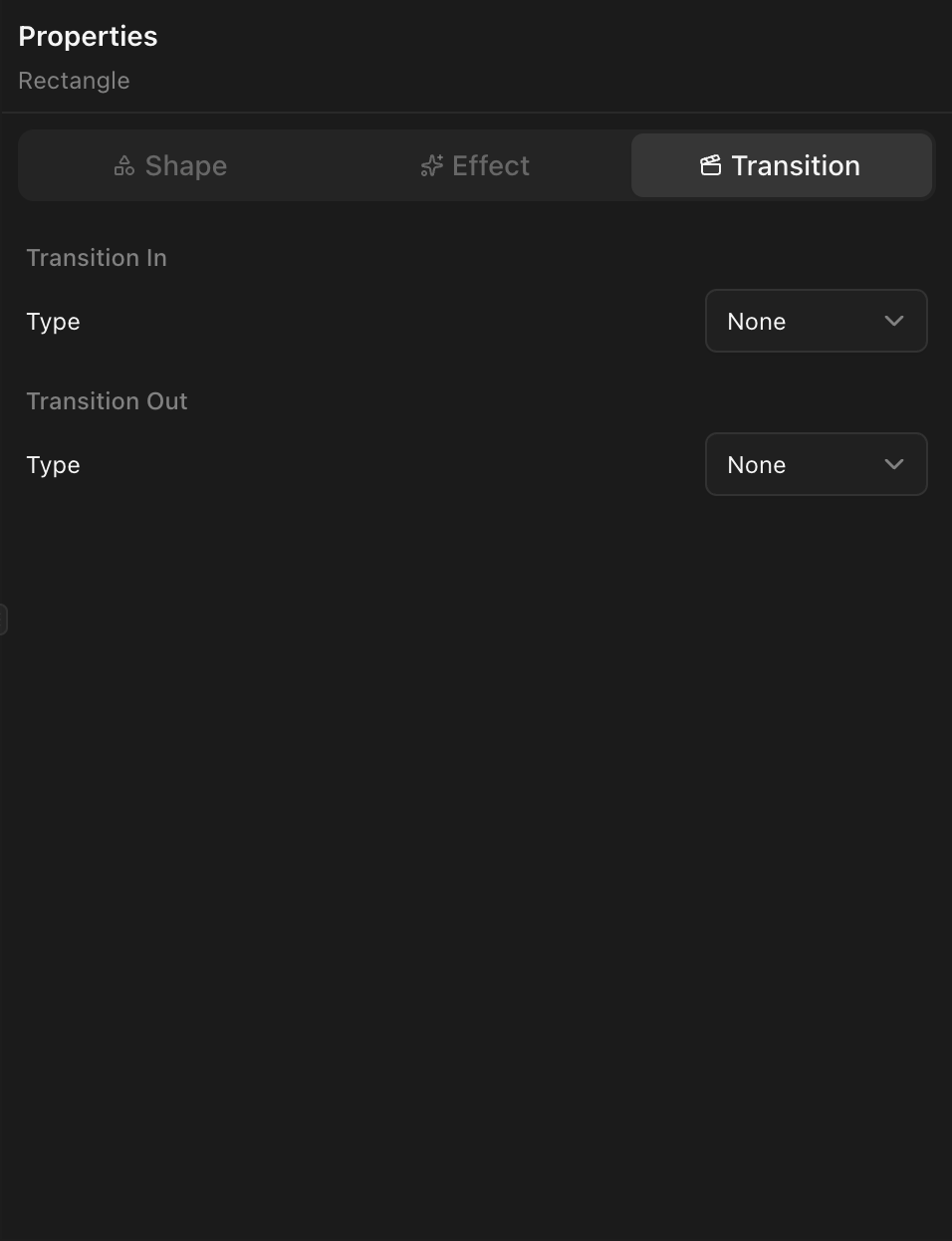 Transition properties